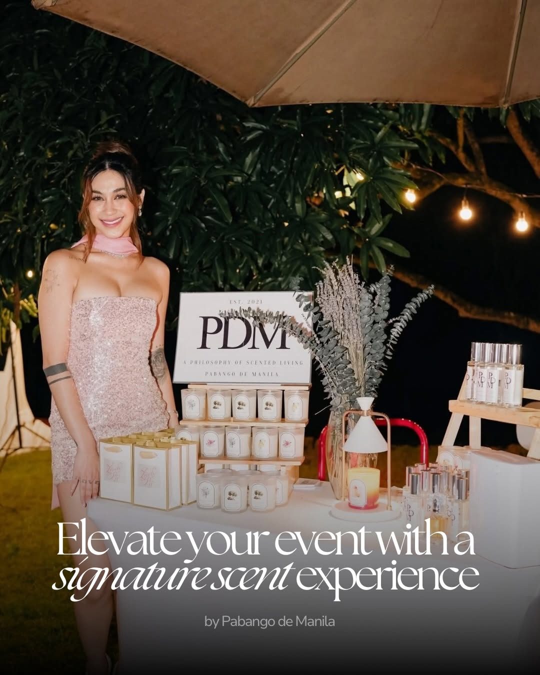 The Pabango de Manila fragrance display at Zeinab Harake's 27th birthday celebration